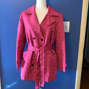 Pink Trench-style Coat